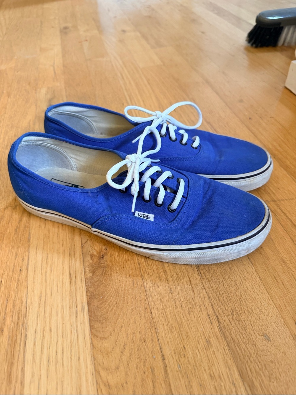 Men's Size 12 "Vans" Authentic Canvas Sneakers - Royal Blue with White GUC